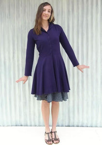 Organic Hooded Outer Layer - Virginia Dress Coat - Handmade Organic Clothing