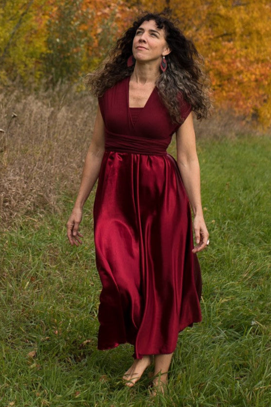 Brown Infinity Gown Red Red Adamine Infinity Dress S/M Brown Infinity Gown Red Red Adamine Infinity Dress S/M