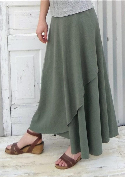 Hemp Maxi Wrap Skirt - Custom Made - Montana Skirt - Handmade Organic Clothing