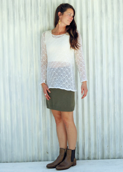 Mist Green Sweater Skirt (S/M)