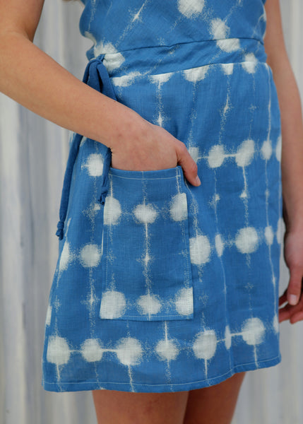 Blue Natalia Pocket Dress