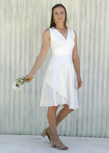 White Veronica Wrap Dress