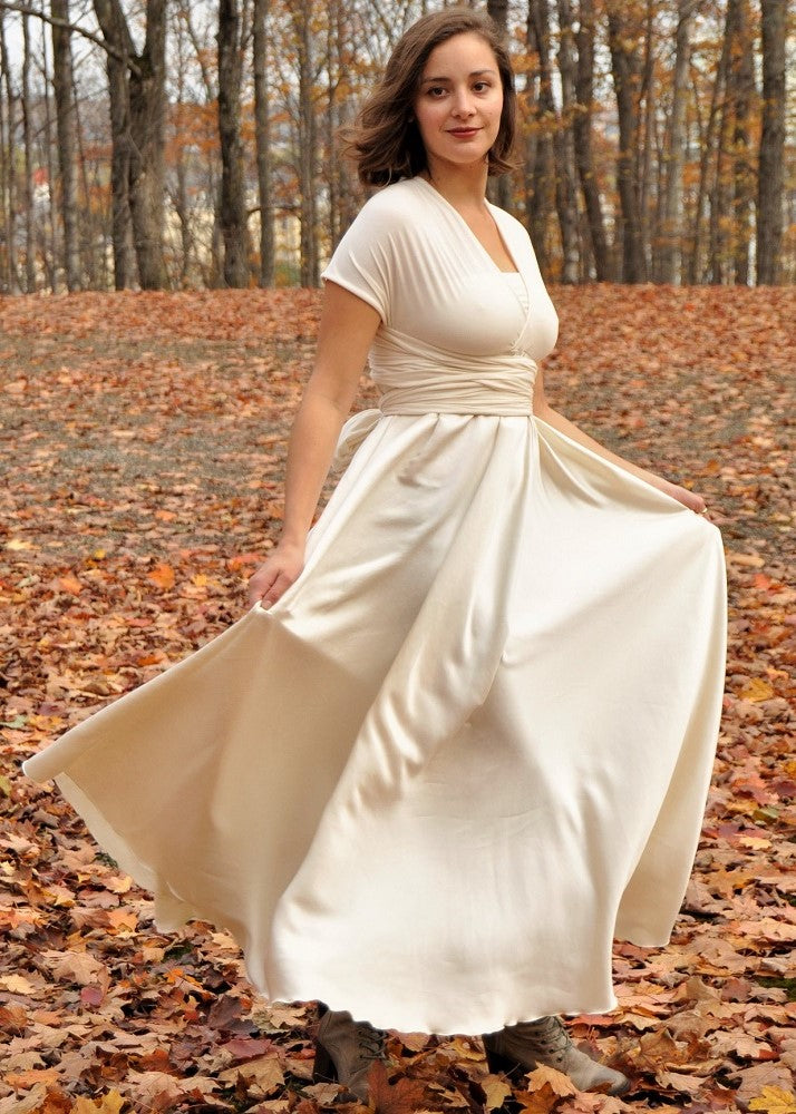 Couture A-Line Silk Infinity Wedding Gown