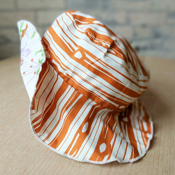 Reversible Sun Hat (Kids) - Handmade Organic Clothing