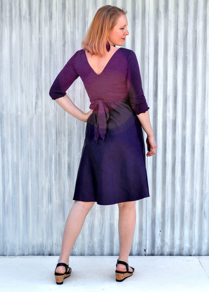 Drop Bodice Silk Wrap Dress - Custom Made Vanessa Dress - Handmade Organic Clothing