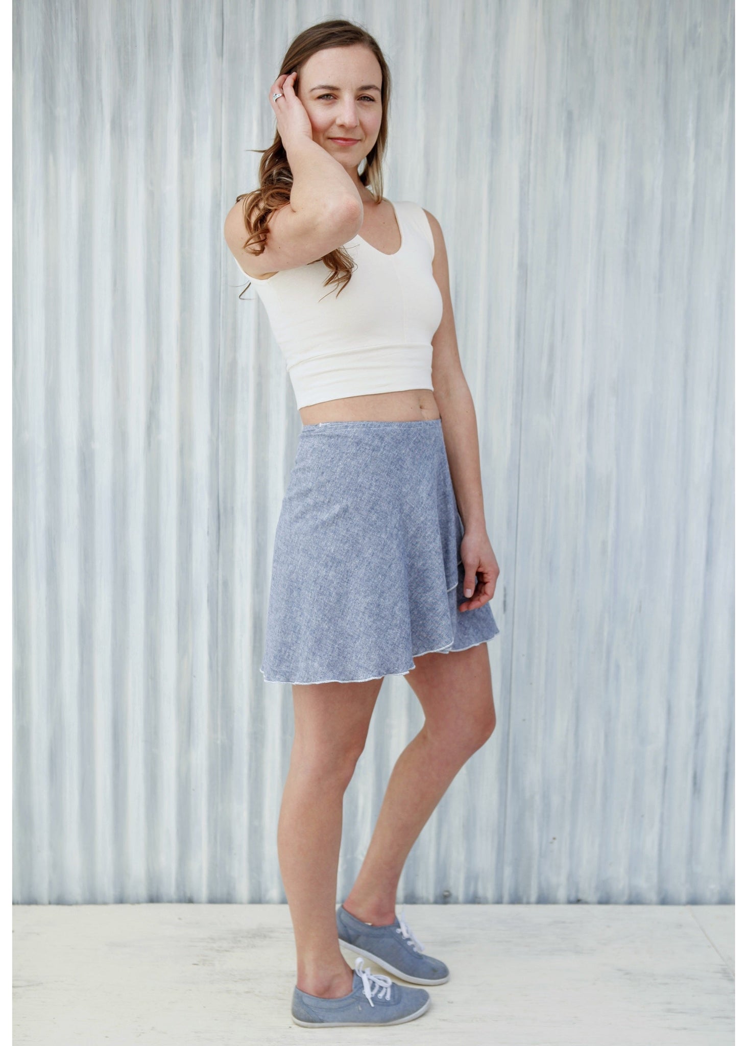 Blue Katie Wrap Skirt