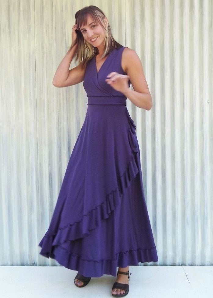 orchid hemp maxi dress
