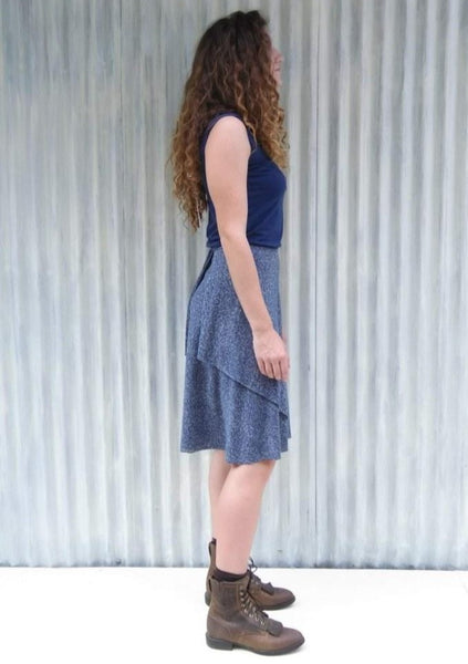 Hemp Midi Wrap Skirt - Custom Made - Clove Skirt - Handmade Organic Clothing