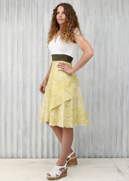 Lemon Wrap Dress (Custom Made)