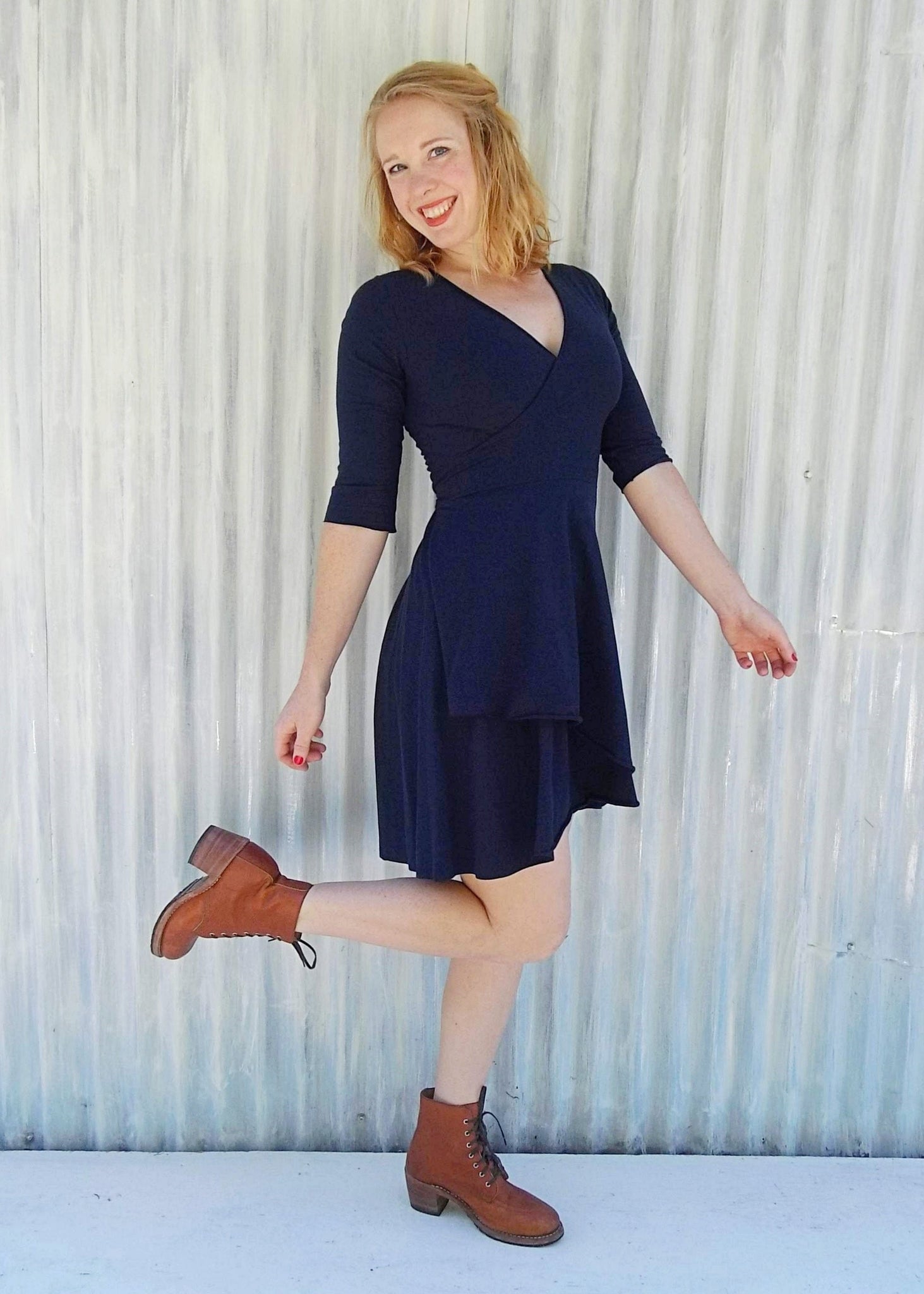 Navy Fable Wrap Dress