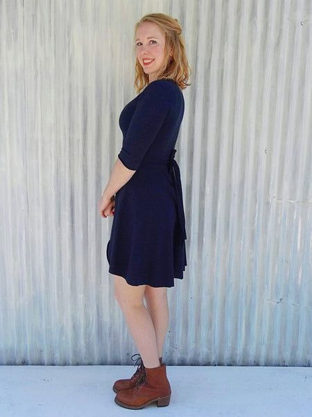 Navy Fable Wrap Dress