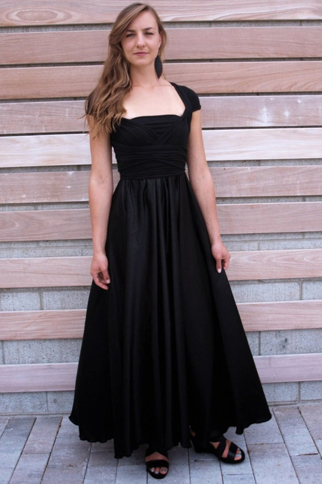 Silk Gown with Convertible Infinity Straps Silk Gown with Convertible Infinity Straps